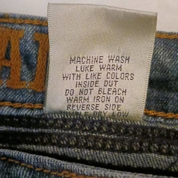 VIP Jeans Women Sz 11 12 Blue Fancy Distressed Skinny Fray Boho Hip Hop Designer - Picture 16 of 16